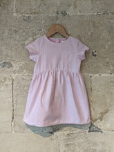 Load image into Gallery viewer, Pink Hickory Striped Soft Denim Dress - 2 Years
