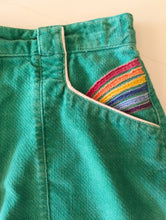 Load image into Gallery viewer, Little Bird Retro Green Velvet Skirt - 8 Years
