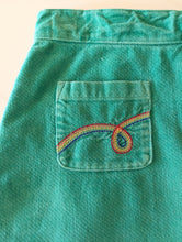 Load image into Gallery viewer, Little Bird Retro Green Velvet Skirt - 8 Years