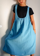 Load image into Gallery viewer, Carlota Barnabe Soft Muslin Turquoise Pinafore Dress - 10 Years