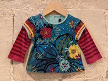 Load image into Gallery viewer, French Designer Catimini Baby Long Sleeved Floral  Top 6 Months
