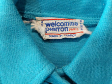 Load image into Gallery viewer, French 70s Bright Blue A-Line Shirt 12 Months