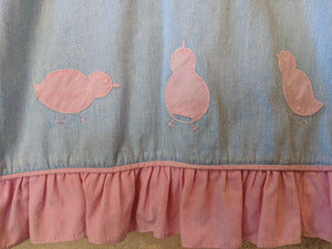 Sky Blue & Sweetie Pink Vintage Chick Cotton Tunic - 12 Months