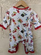 Load image into Gallery viewer, Powell Craft Vintage Style Red Romper - 6 Months
