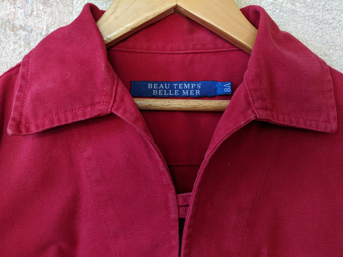 Fabulous French Red Fisherman's Smock Top 8 Years – Monkey Threads