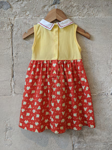 Sweet Cotton French Vintage Vaches Dress - 12 Months