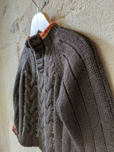 Load image into Gallery viewer, Soft Chocolate Brown Cable Knit Jumper - 12 Months
