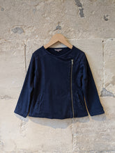 Load image into Gallery viewer, French Navy Asymmetrical Jacket - 6 Years