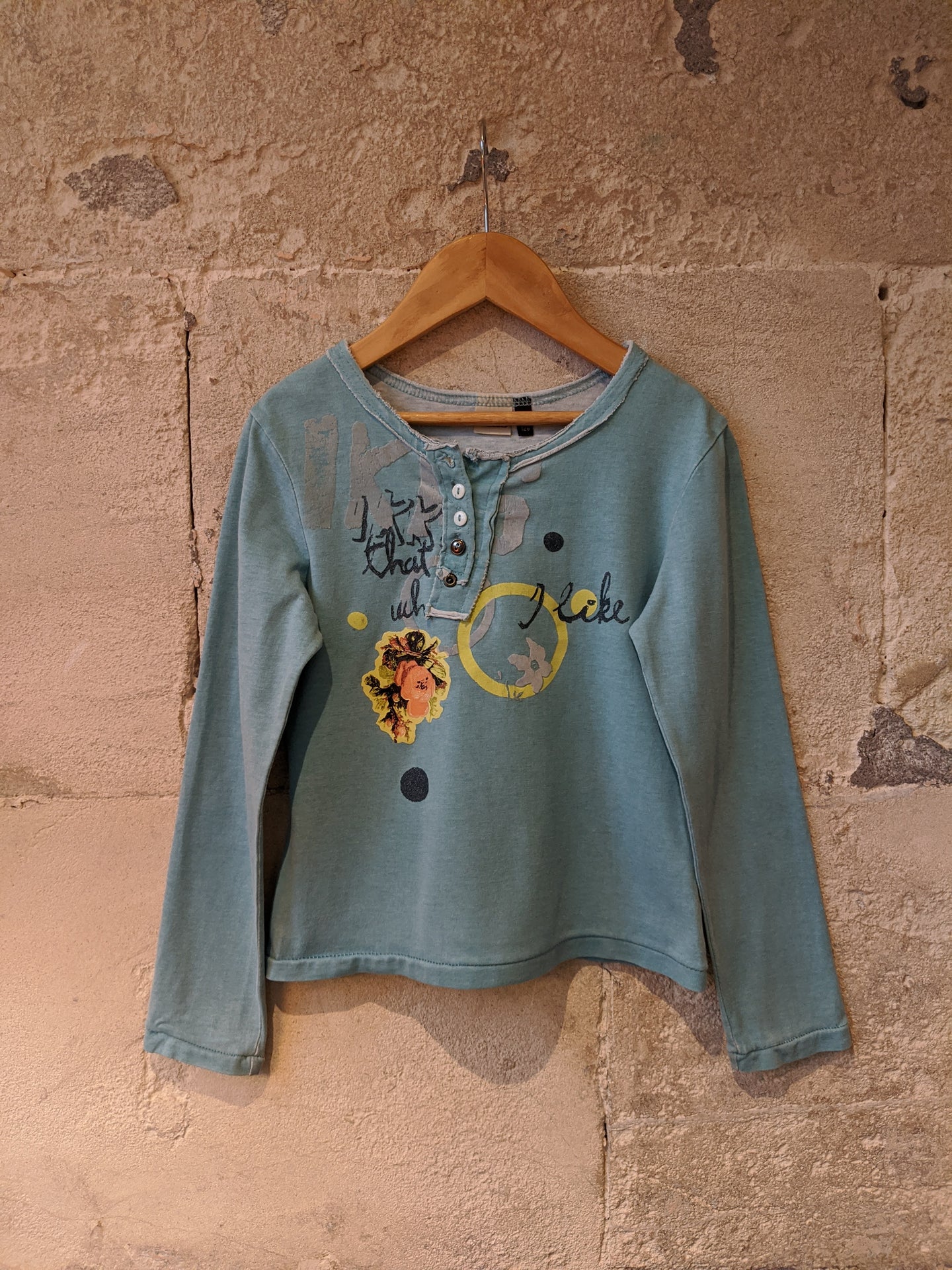 IKKS Sea Green Sparkly Top - 7 Years