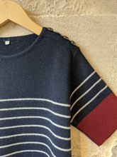 Load image into Gallery viewer, Vintage Merino Wool Striped Jumper - 9 Years