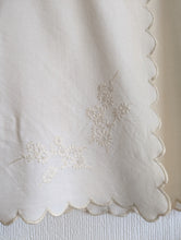Load image into Gallery viewer, Beautiful Hand Made Soft Cotton Cream Scalloped Gown - 6 Months
