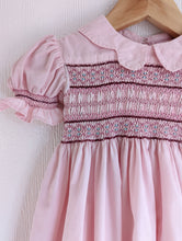 Load image into Gallery viewer, Pretty Pink 1960s Handmade Smocked Dress - 2 Years