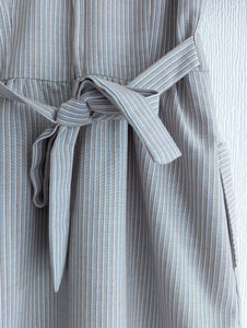 Gorgeous Vintage Grey Striped Dress - 9 Years