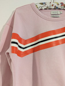 INDEE Retro Striped Pink Sweatshirt - 12 Years