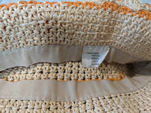 Load image into Gallery viewer, French floral handmade vintage kids straw hat preloved style