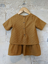 Load image into Gallery viewer, Beautiful Bout&#39;Chou Gorgeously Soft Mustard Dress - 12 Months
