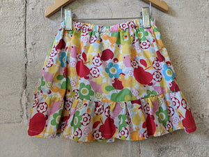 Fab French Preloved Flower & Bird Scandi DPAM Skirt Skort 1-2 Years
