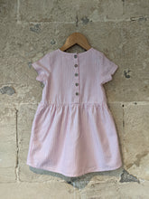 Load image into Gallery viewer, Pink Hickory Striped Soft Denim Dress - 2 Years
