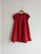 Load image into Gallery viewer, Beautiful Red Linen French Dress - 6 Years
