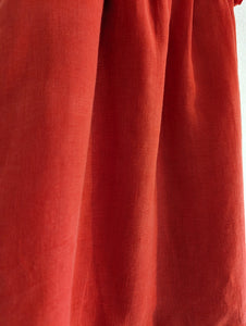 Beautiful Red Linen French Dress - 6 Years