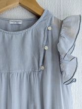Load image into Gallery viewer, Happyology Dusky Blue Lightweight Cotton Dress - 7 Years

