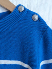 Load image into Gallery viewer, Petit Bateau Royal Blue Striped Jumper - 7 Years
