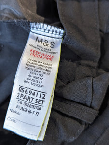 Black M&S School Trousers - 7 Years