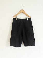 Load image into Gallery viewer, Black M&amp;S School Cargo Shorts - 8 Years
