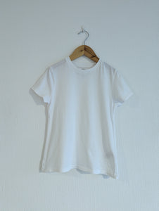 White Cotton M&S T-Shirt - 8 Years