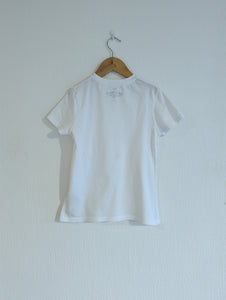 White Cotton M&S T-Shirt - 8 Years