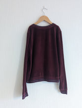 Load image into Gallery viewer, French Burgundy Velour Sweatshirt - 12 Years

