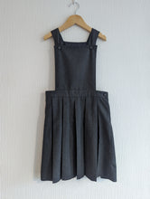 Load image into Gallery viewer, Grey M&amp;S School Pleated Pinafore Dress - 8 Years
