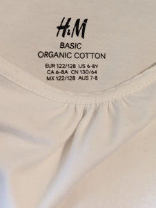 Basic Organic White Long Sleeved Top - 6 Years