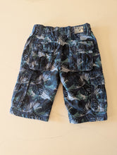 Load image into Gallery viewer, Blue Palm Print Camo Combat Shorts - 9 Years
