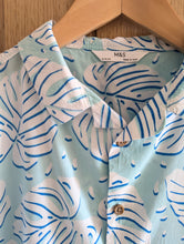 Load image into Gallery viewer, Beachy Palm Tree Print M&amp;S Short Sleeved Shirt - 10 Years
