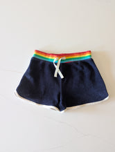Load image into Gallery viewer, Reto Rainbow Stripe Little Bird Kids Preloved Shorts
