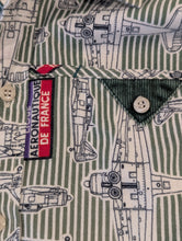 Load image into Gallery viewer, Soft Vintage French Aeroplane Striped Shirt - 10 years
