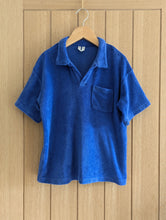 Load image into Gallery viewer, ARKET Retro Blue Towelling Polo TShirt - 7 Years
