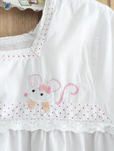 Load image into Gallery viewer, Powell Craft White Cotton Floaty Mouse Nightdress - 9 Years

