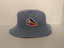 Load image into Gallery viewer, Little Bird Pale Blue Reversible Cotton Sun Hat 7-10 Years
