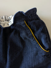 Load image into Gallery viewer, Navy Corduroy Paperbag Shorts - 10 Years
