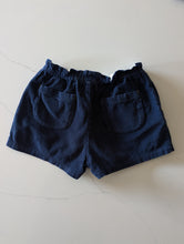 Load image into Gallery viewer, Navy Corduroy Paperbag Shorts - 10 Years

