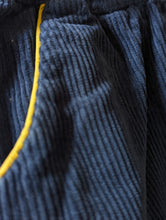 Load image into Gallery viewer, Navy Corduroy Paperbag Shorts - 10 Years
