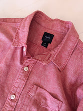 Load image into Gallery viewer, Linen Cotton Washed Red Short Sleeved Shirt - 10 Years
