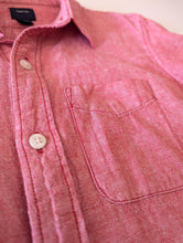 Load image into Gallery viewer, Linen Cotton Washed Red Short Sleeved Shirt - 10 Years
