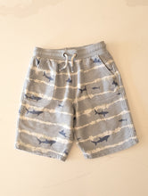 Load image into Gallery viewer, FatFace Dusky Blue Shark Shorts - 11 Years
