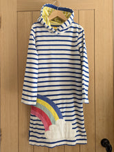Load image into Gallery viewer, Rainbow Striped Towelling Throw On - 8 Years
