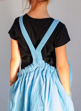 Load image into Gallery viewer, Carlota Barnabe Soft Muslin Turquoise Pinafore Dress - 10 Years

