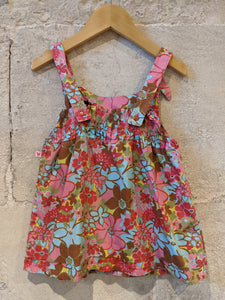 OshKosh Vintage Bright Floral Dress - 12 Months