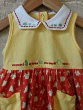 Load image into Gallery viewer, Red &amp; Yellow Baby Preloved Dress Vintage
